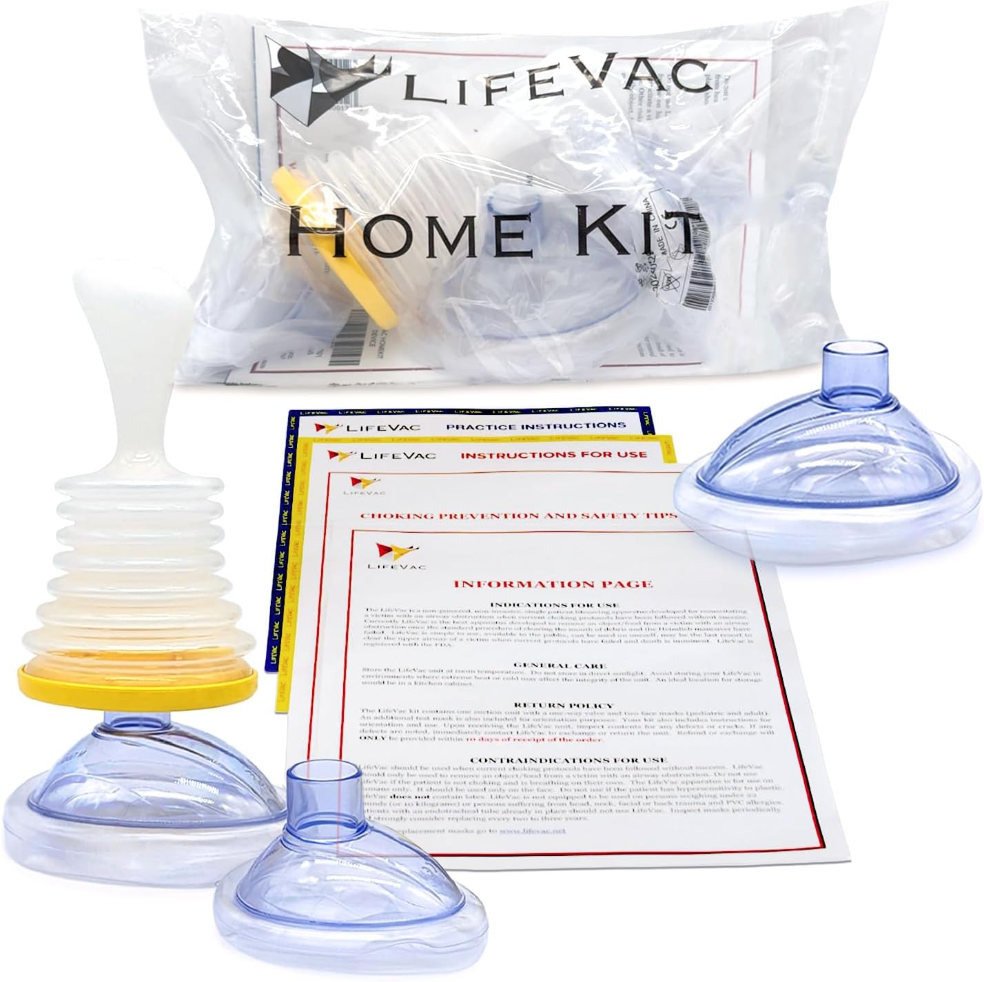 LifeVac Home Kit – Portable Suction Rescue Device, First Aid Kit for Kids and Ad