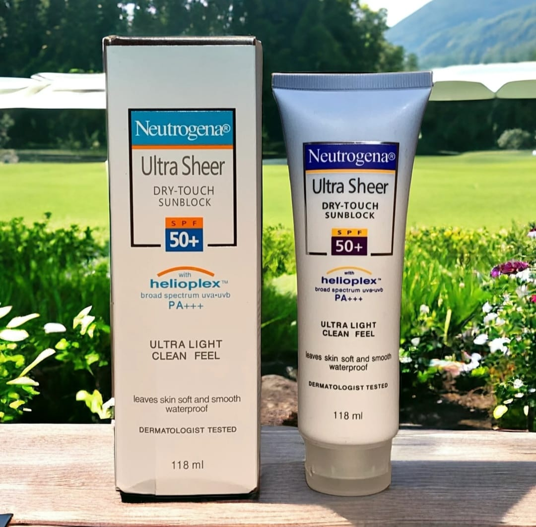 Neutrogena Ultra Sheer Dry-Touch Sunblock SPF 50+.
