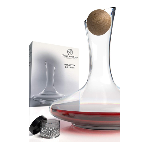 Plaisir de la Cave Wine Decanter & Accessories (Cork Stopper + Cleaning Beads) -