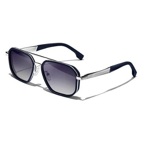 KANASTAL Metal Frame Sunglasses for Men, Polarized Sun Glasses Military Goggles 