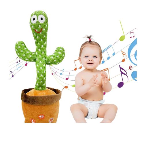 Ava's Toys Volume Control Dancing Cactus- Voice Recorder Baby Toys- Talking and 