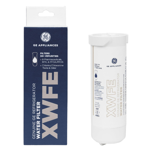 GE XWFE™ Refrigerator Water Filter – Genuine Replacement, Reduces Lead, Micropla