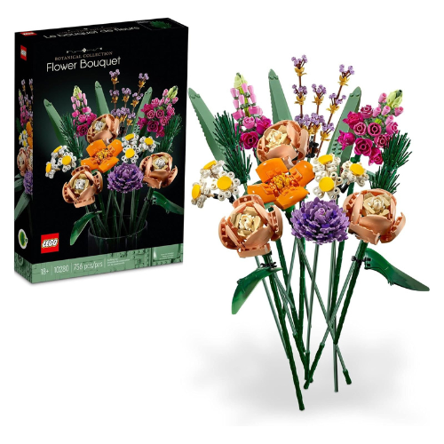 LEGO Botanicals Flower Bouquet 10280 – Artificial Flower Building Set for Adults