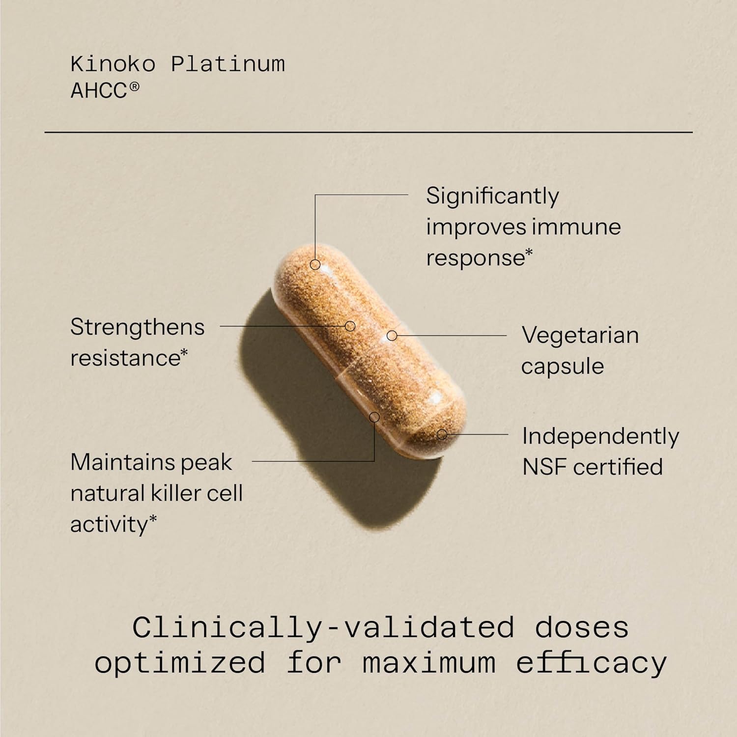 Quality of Life Premium Kinoko Platinum AHCC – 750mg Herbal Supplement for Immun