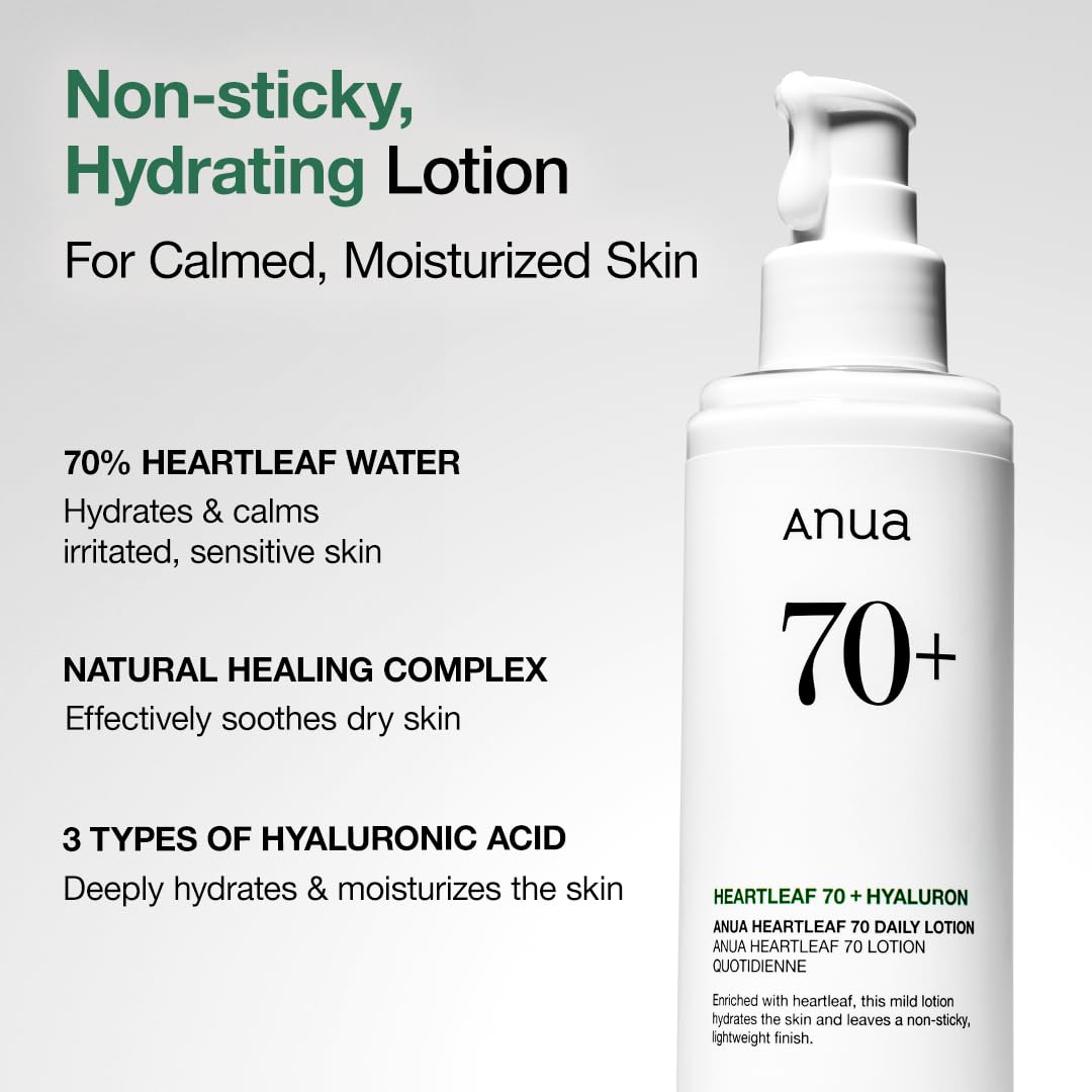Anua Heartleaf Daily Lotion – Lightweight Face Moisturizer with Hyaluronic Acid 