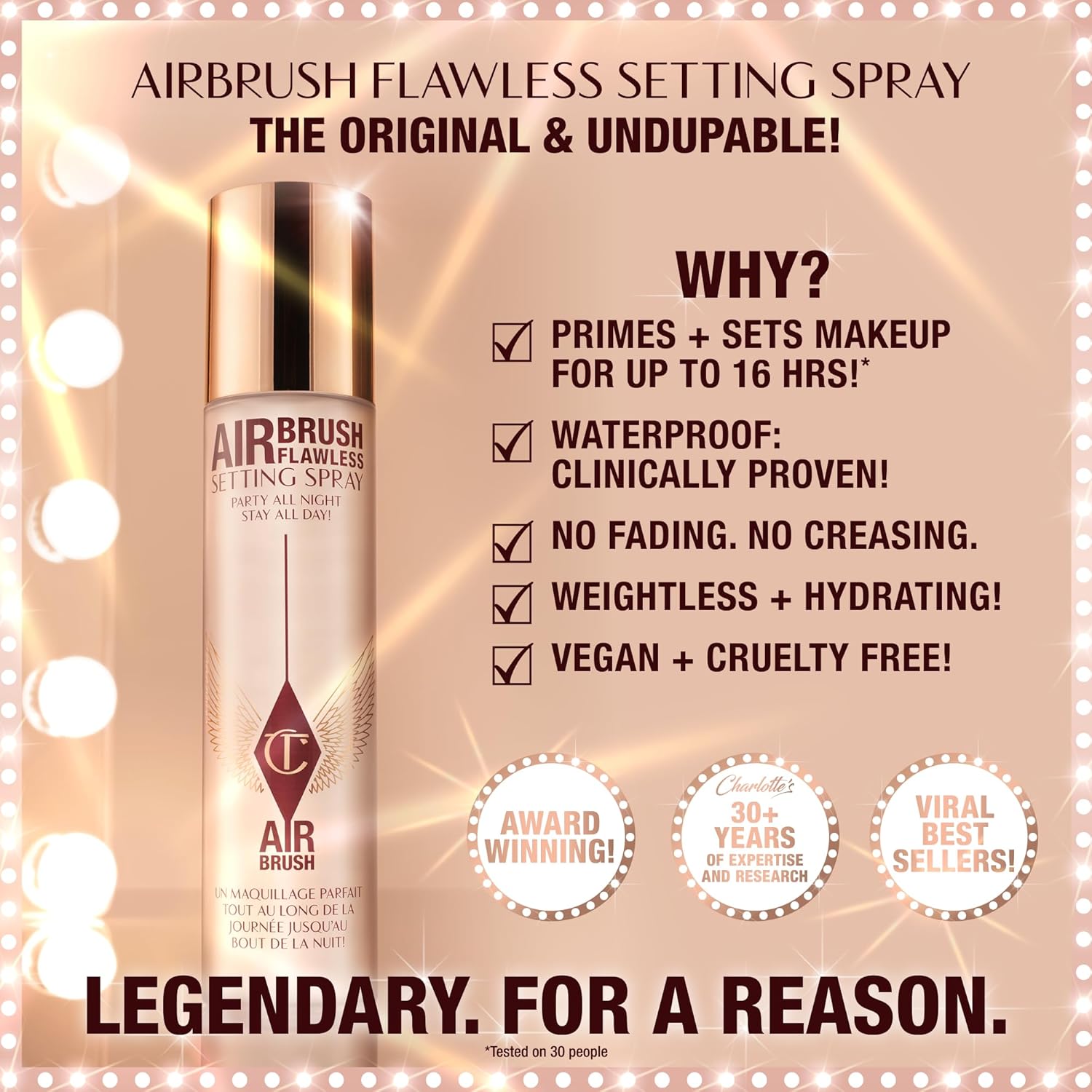 Charlotte Tilbury Airbrush Flawless Setting Spray Gift Set – Ultra-Fine Mist to 