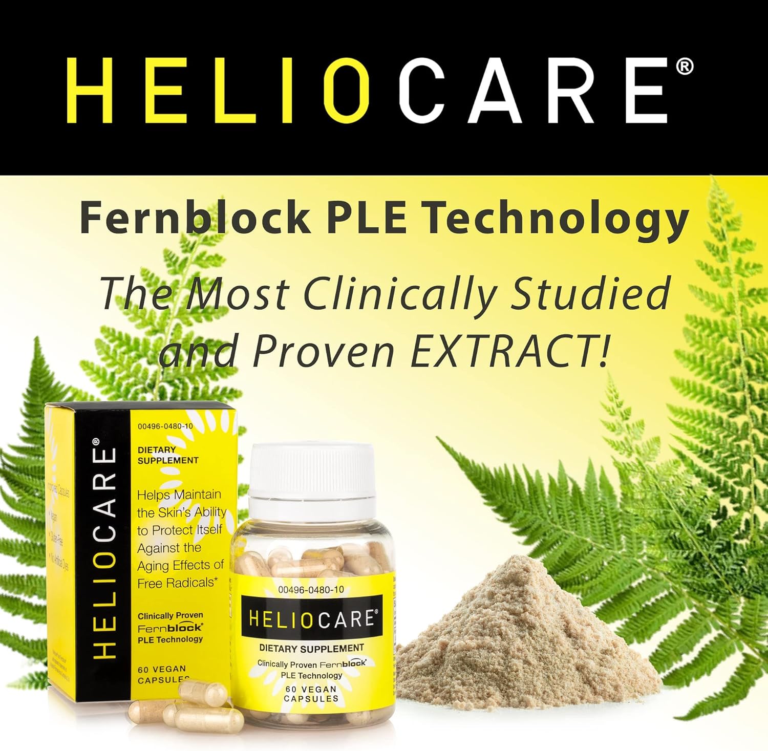 Heliocare Skin Care Supplement – 240mg Polypodium Leucotomos with Fernblock & PL