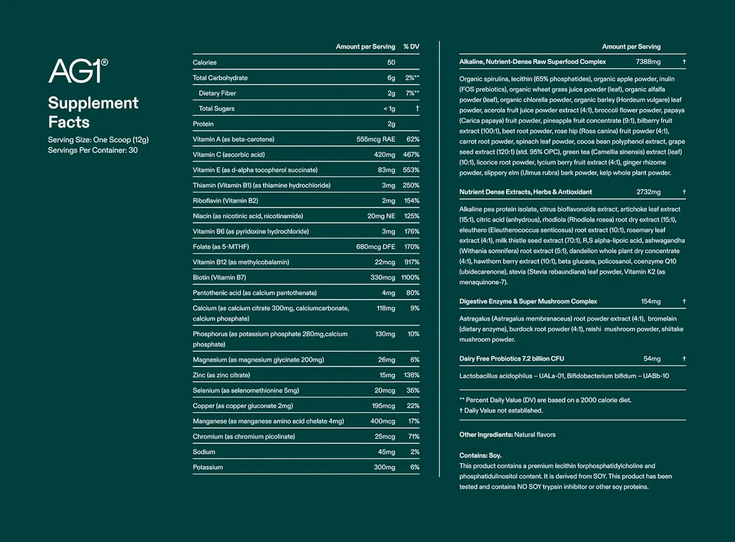 AG1 Greens Powder Refill Pouch | 75 Vitamins, Minerals, Multivitamin & Probiotic
