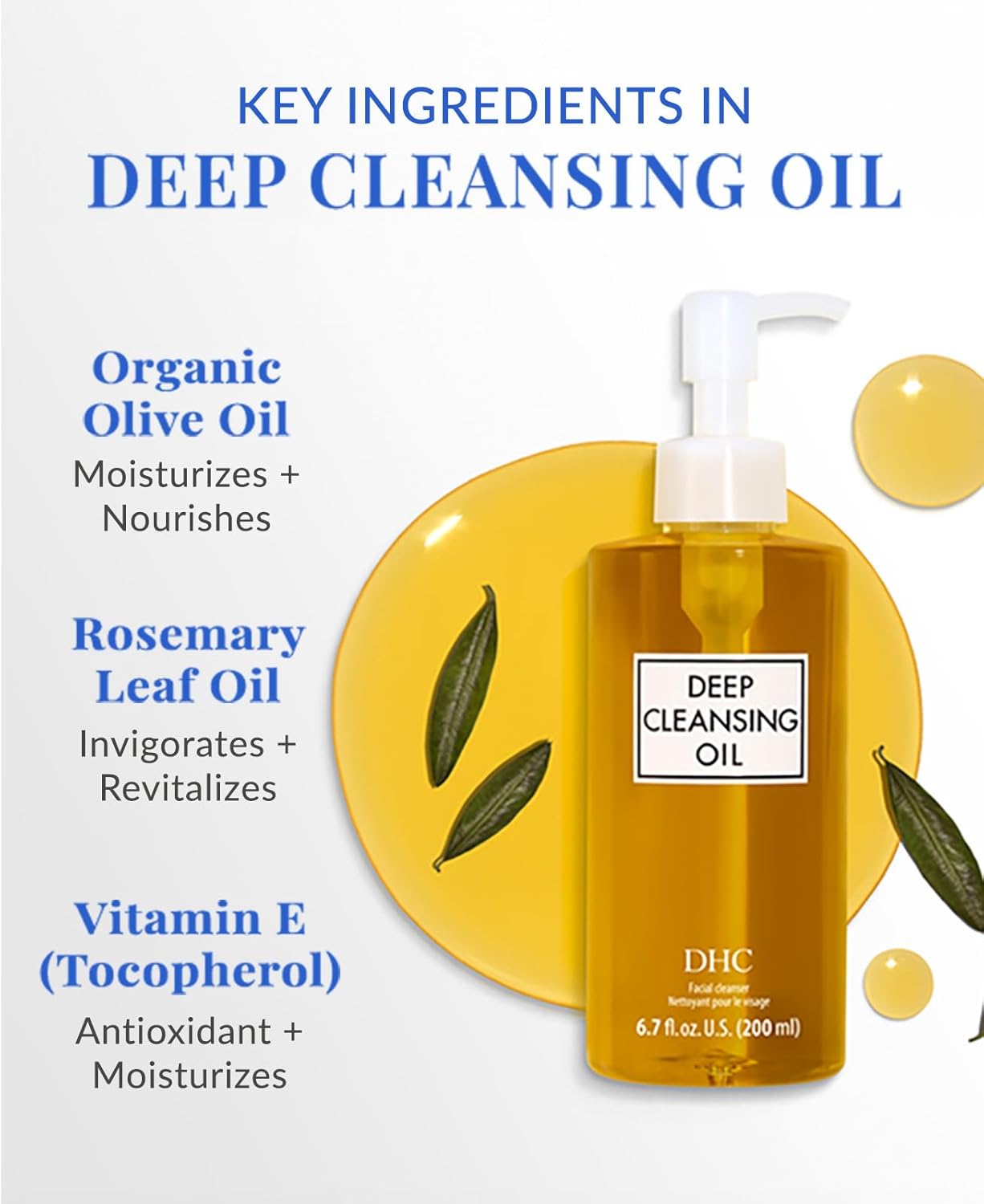 DHC Deep Cleansing Oil – Facial Cleansing Oil & Makeup Remover – Deep Cleans Wit