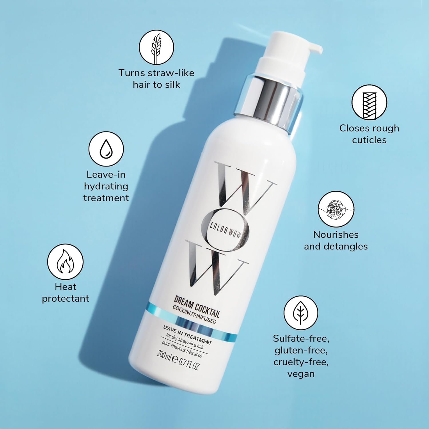 COLOR WOW Dream Cocktail Coconut Infused Leave-In Treatment | Silky, Supple, Fri