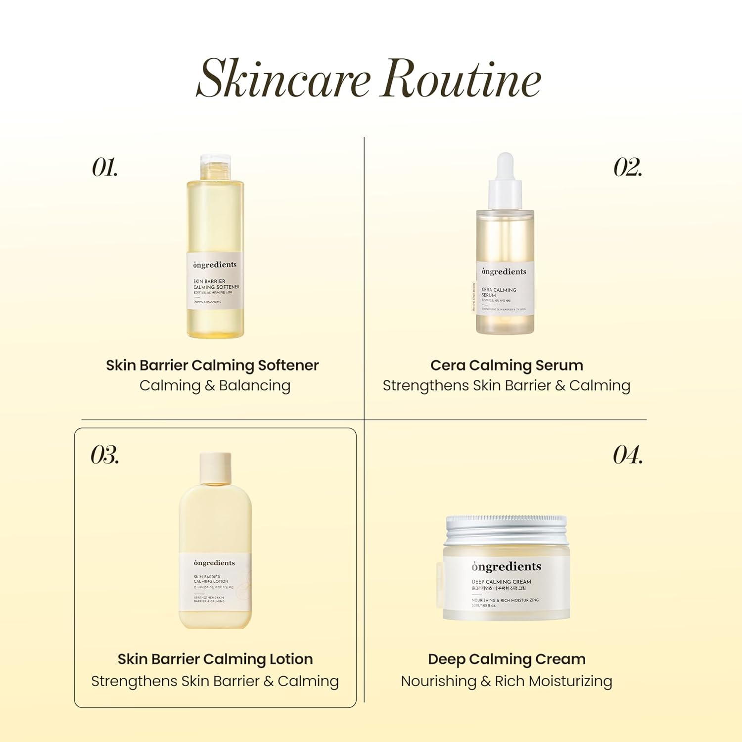 ONGREDIENTS Skin Barrier Calming Lotion – Lightweight Moisturizer for Dry & Sens