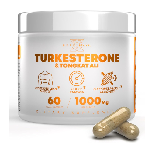 Turkesterone & Tongkat Ali 1000mg Supplement – 500mg Ajuga Turkestanica per Serv