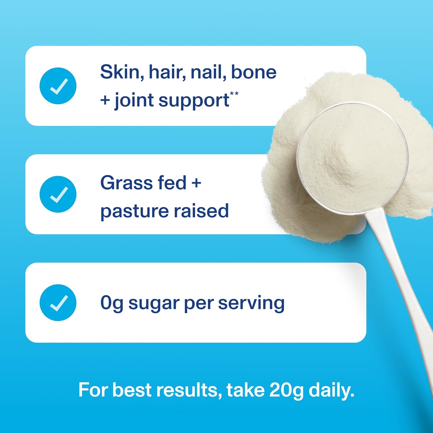 Vital Proteins Collagen Peptides Powder – Grass-Fed Collagen for Hair, Skin, Nai