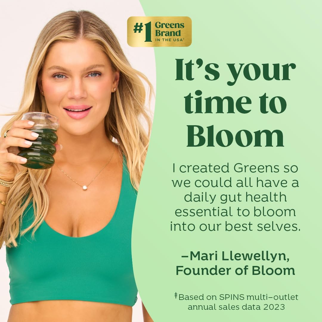 Bloom Nutrition Superfood Greens Powder | Digestive Enzymes with Probiotics & Pr