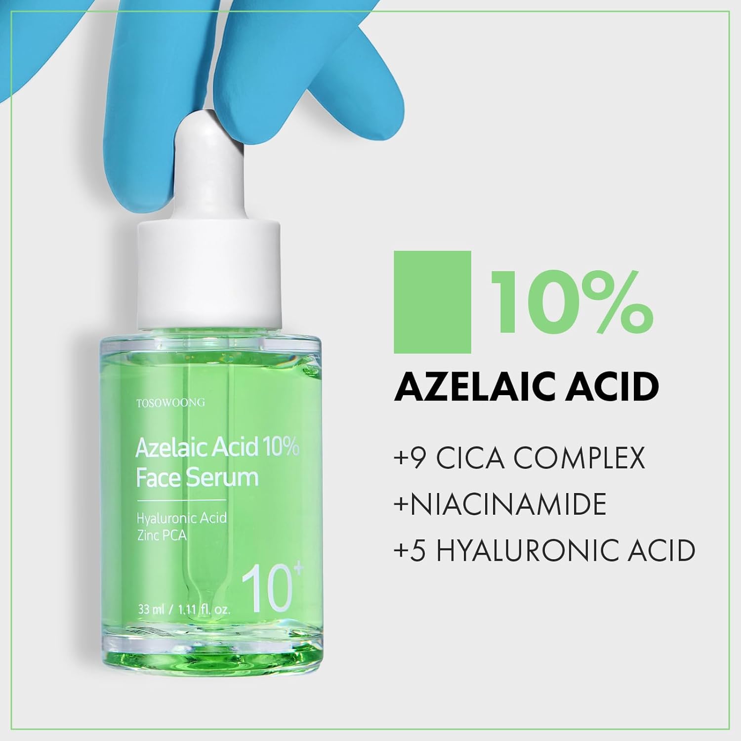 TOSOWOONG Azelaic Acid 10% Face Serum – Redness Soothing, Rosacea & Blemish Care