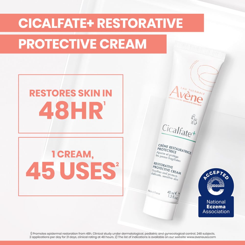 Avène Cicalfate+ Restorative Protective Cream – Face Moisturizer for Sensitive S