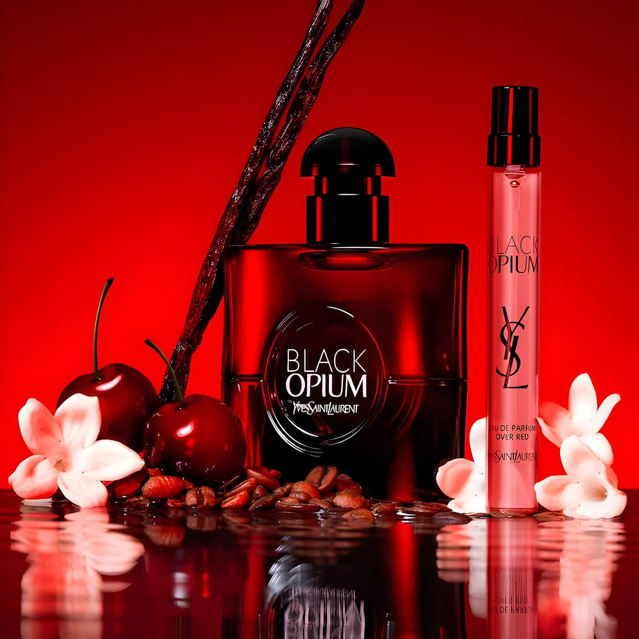 Black Opium Over Red by Yves Saint Laurent for Women 3 oz – Eau de Parfum Spray