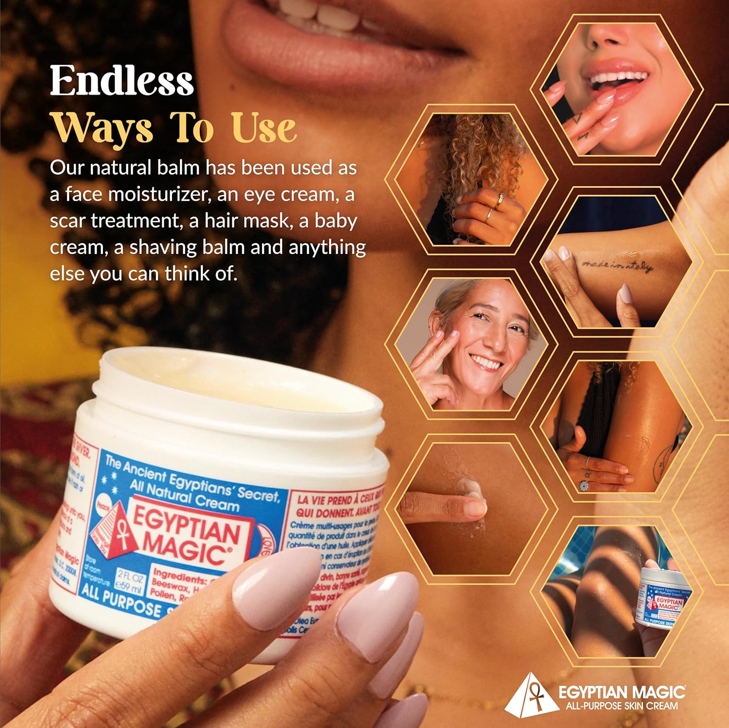 Egyptian Magic All Purpose Moisturizing Cream – Face, Body & Dry Skin Healing Ba