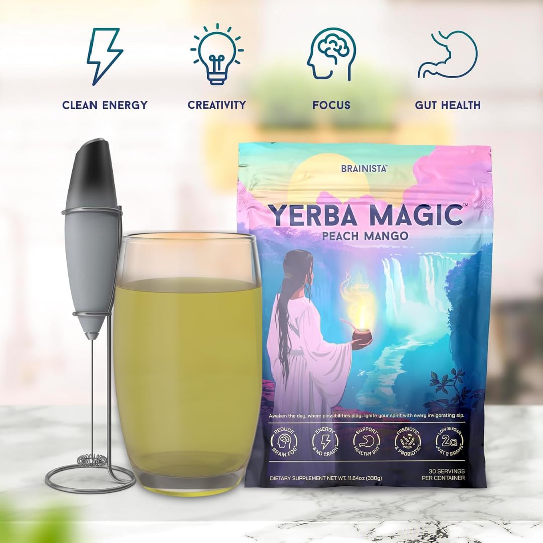 Yerba Magic Instant Yerba Mate Powder – Super Drink with Nootropics, Prebiotics 