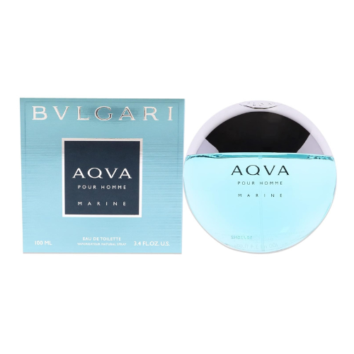 Bvlgari Aqva Pour Homme Marine Eau De Toilette Spray for Men – Fresh Aquatic Fra