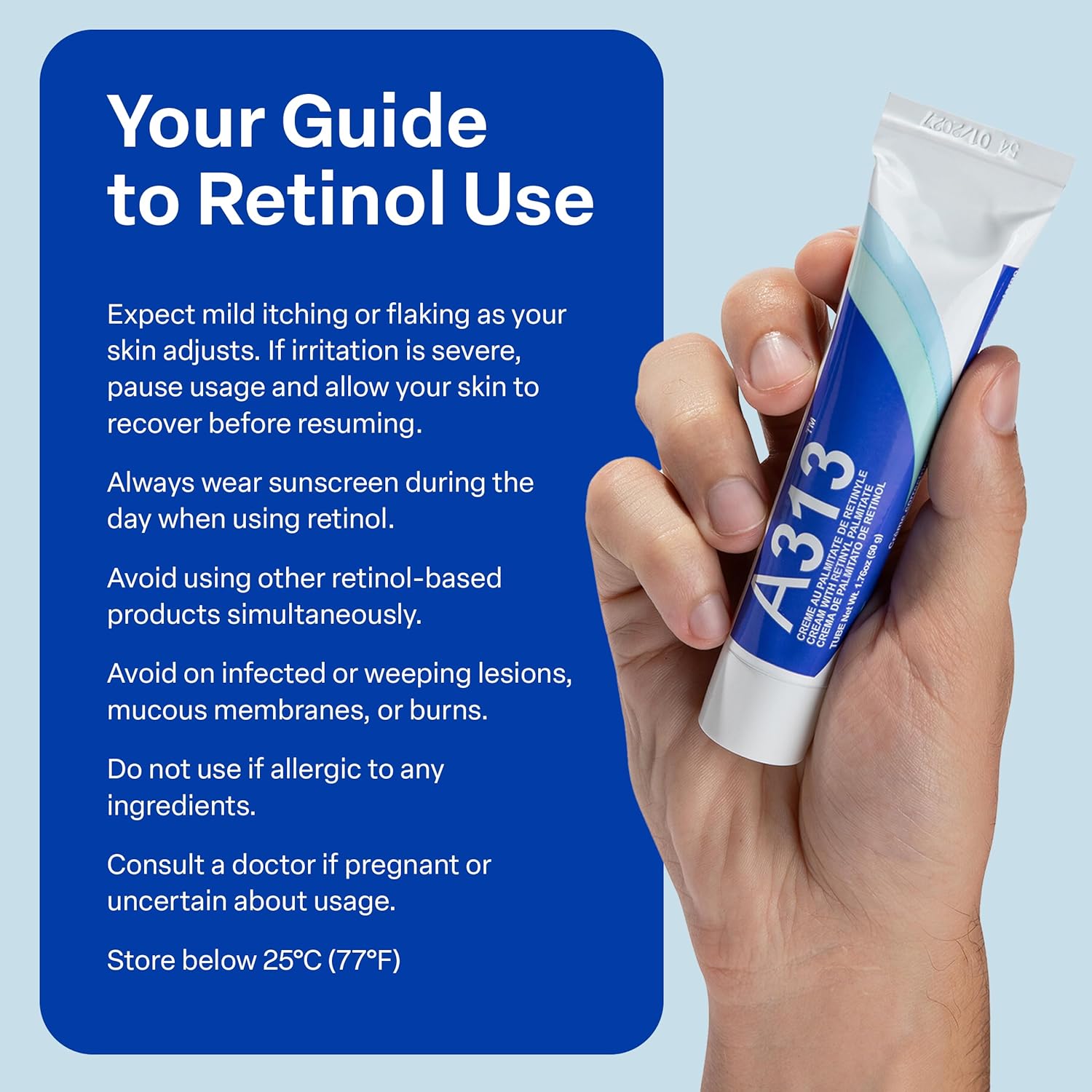 A313 French Pharmacy Vitamin A Retinoid Face Cream – Anti-Aging, Wrinkle Reducti