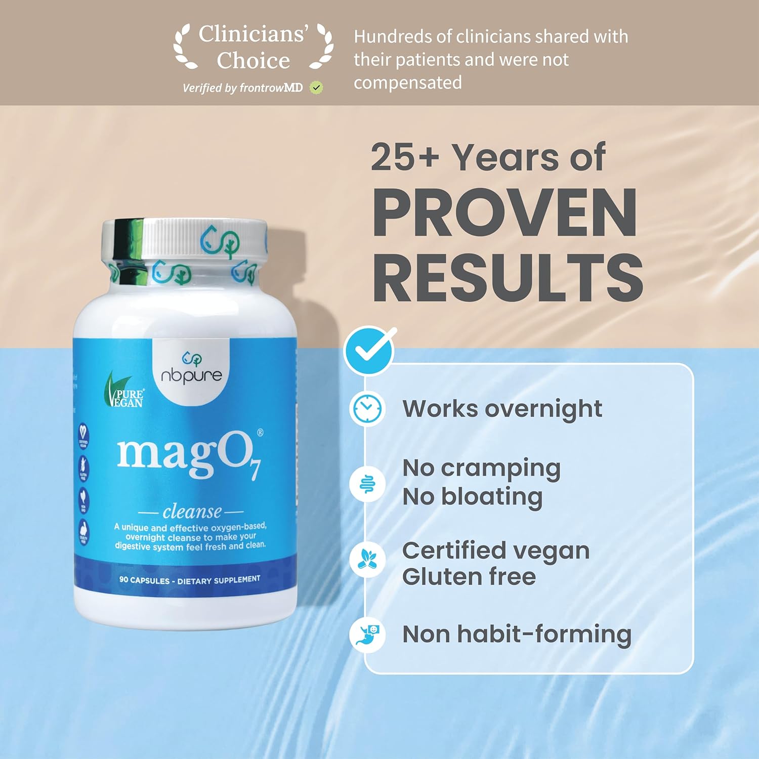 nbpure MagO7 - Natural Colon Cleanse & Detox Supplement for Constipation Relief,