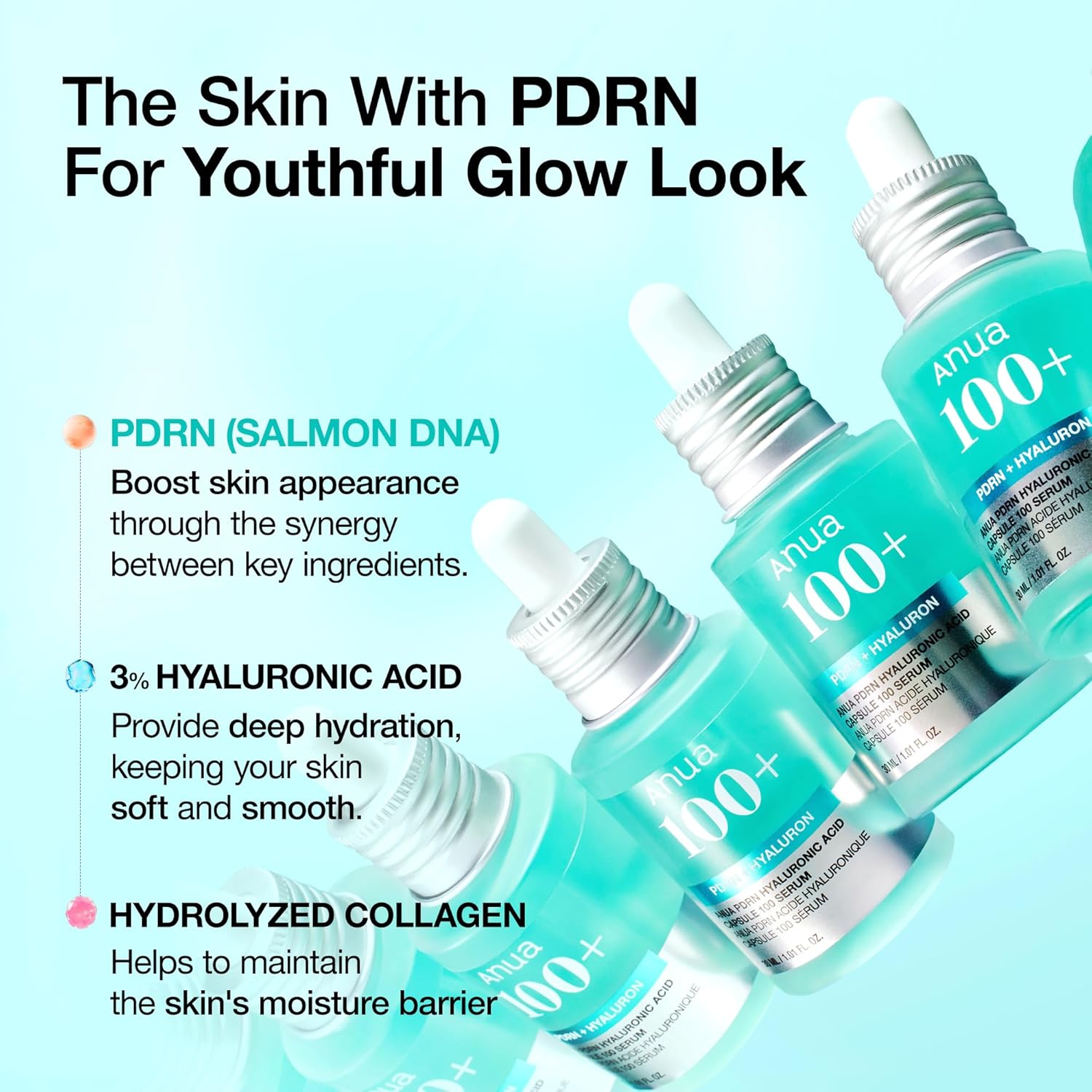 Anua PDRN Hyaluronic Acid Capsule 100 Serum – Radiant, Hydrating & Plumping Kore