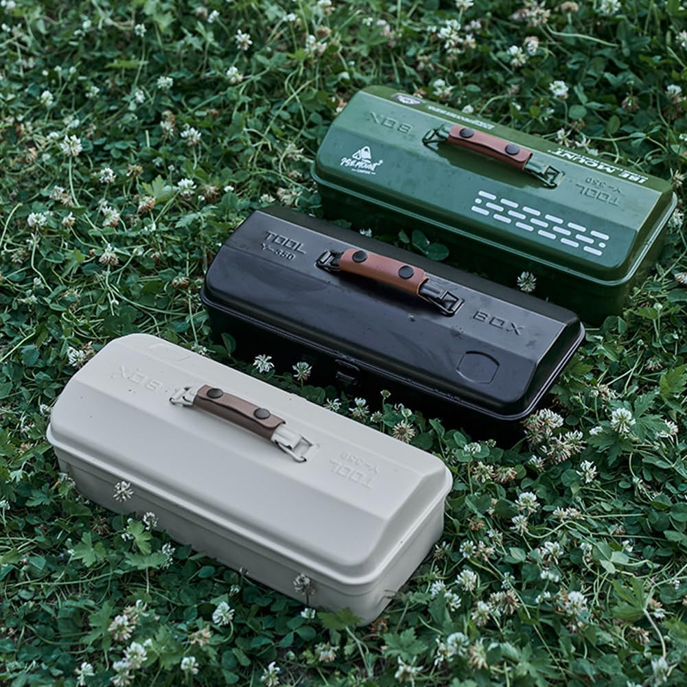 Outdoor Tools Storage Box – Portable Metal Tool Box for Camping, Picnic & Worksh