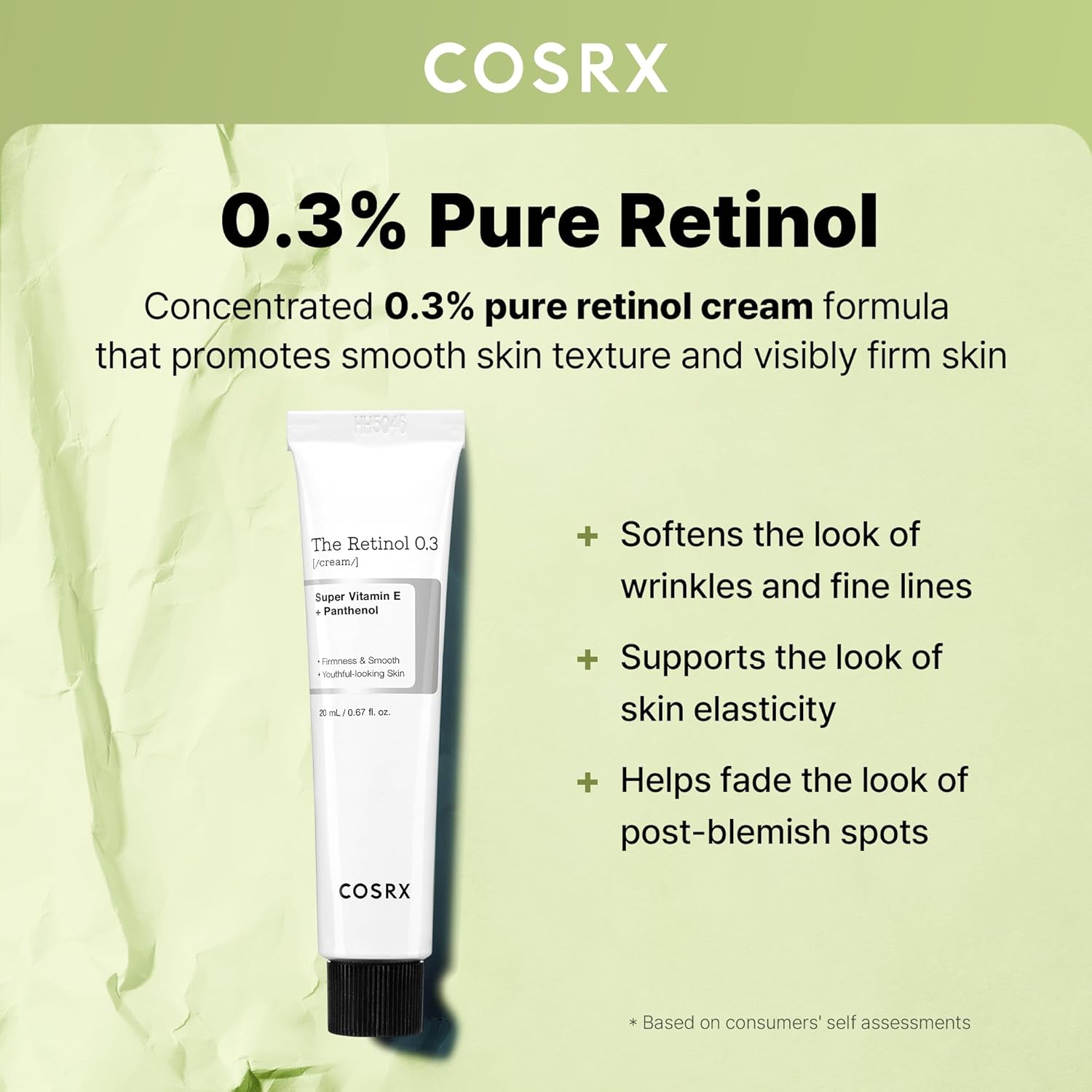 COSRX Retinol 0.3% Cream, Anti-Aging Eye & Neck Cream for Wrinkles & Fine Lines,