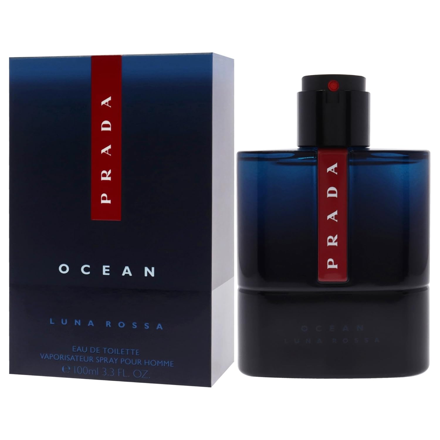 Prada Luna Rossa Ocean Eau de Toilette for Men 3.3 oz – Fresh Aquatic Aromatic M