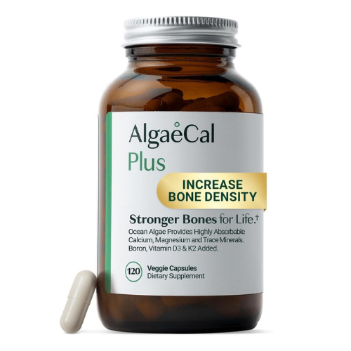AlgaeCal Organic Red Algae Calcium with Vitamin K2, D3, Magnesium & Trace Minera