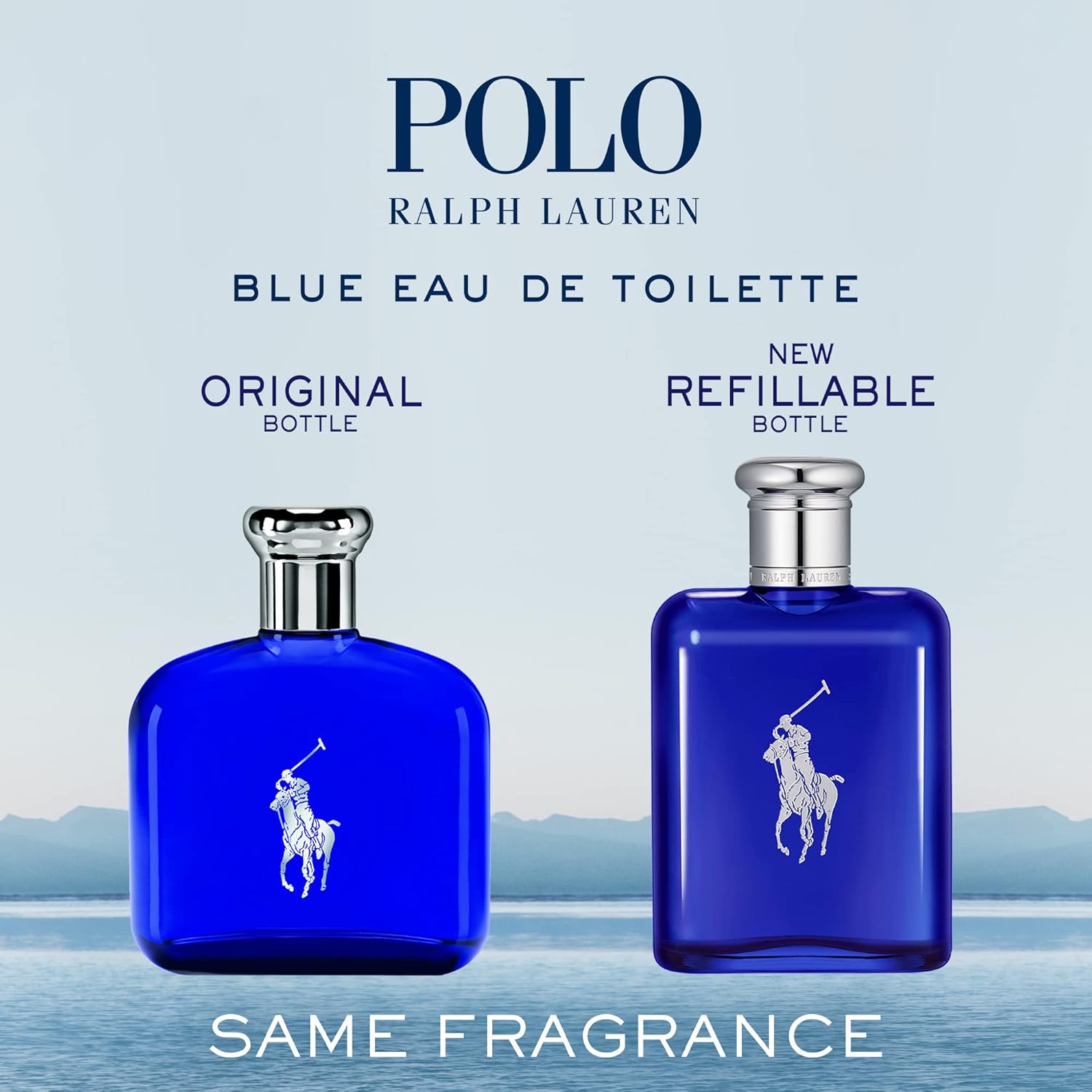 Ralph Lauren Polo Blue Eau de Toilette – Fresh Aquatic Men’s Cologne with Citrus