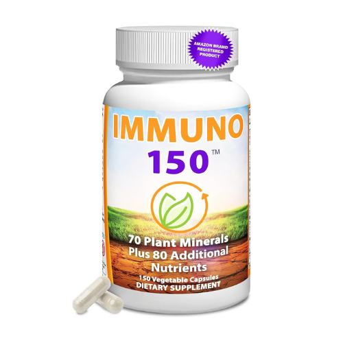 Immuno 150 Immune Support Supplement | 70 Plant Minerals, 13 Essential Vitamins 