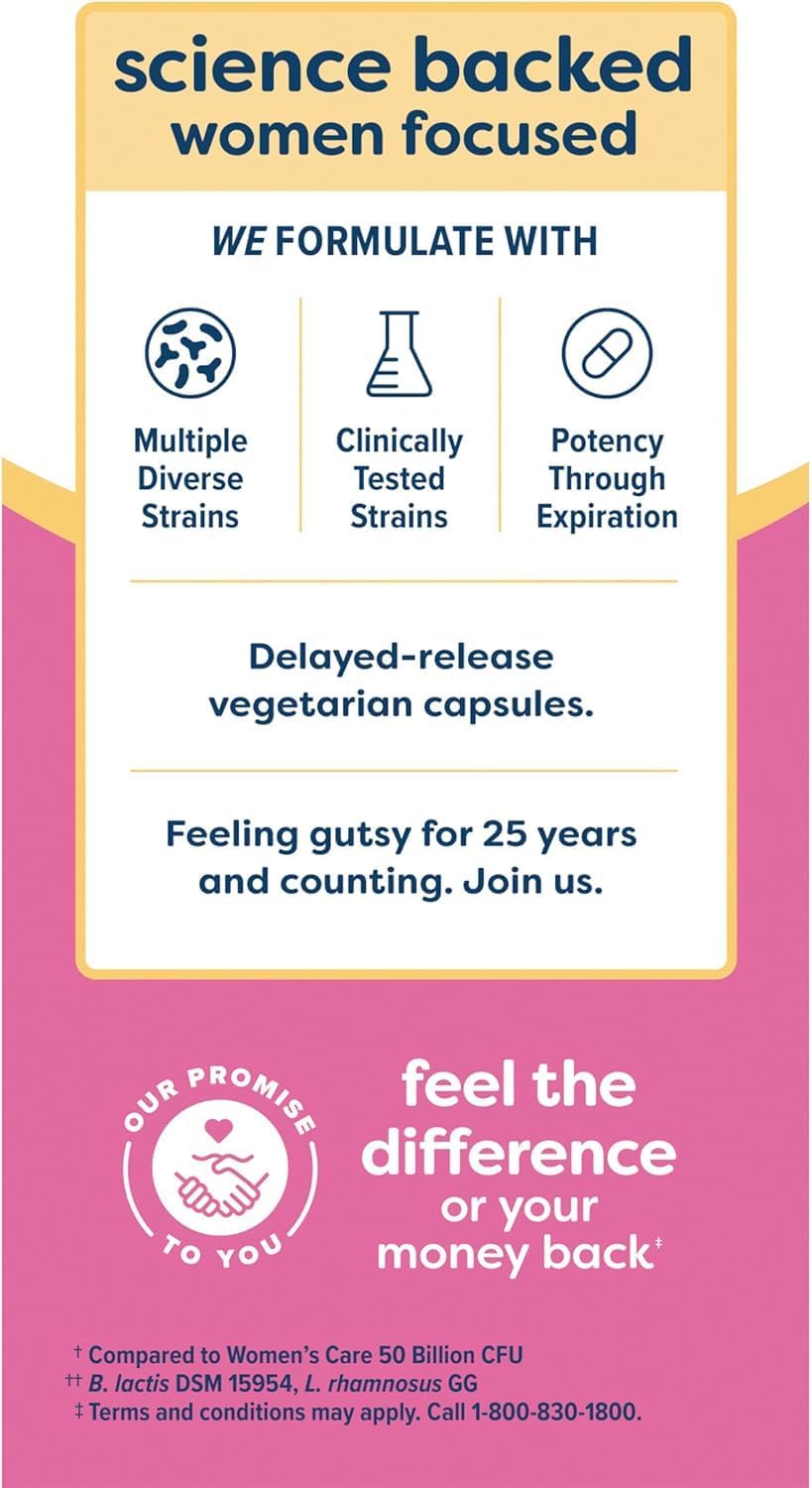 Renew Life Women’s Probiotic Capsules 90 Billion CFU – Supports pH Balance, Vagi