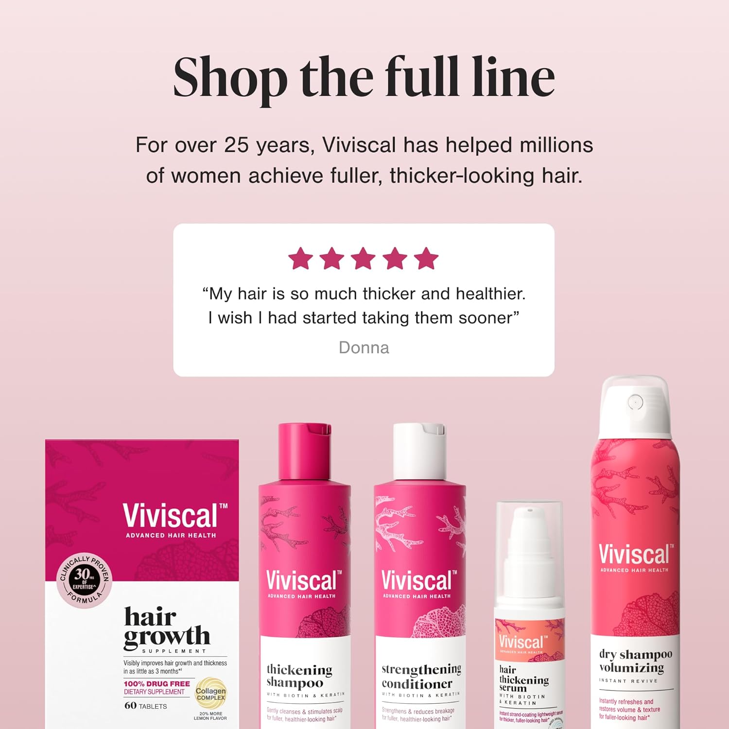 Viviscal Hair Growth Supplements for Women – Thicker, Fuller Hair Support for Th