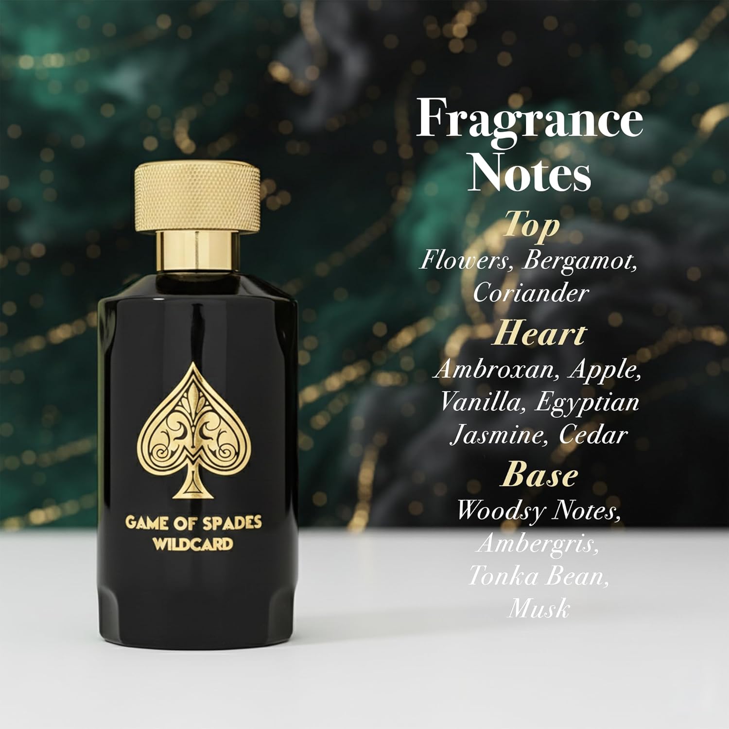 Jo Milano Game of Spades Wildcard Eau de Parfum Spray for Men, 3.4 oz (100ml) – 