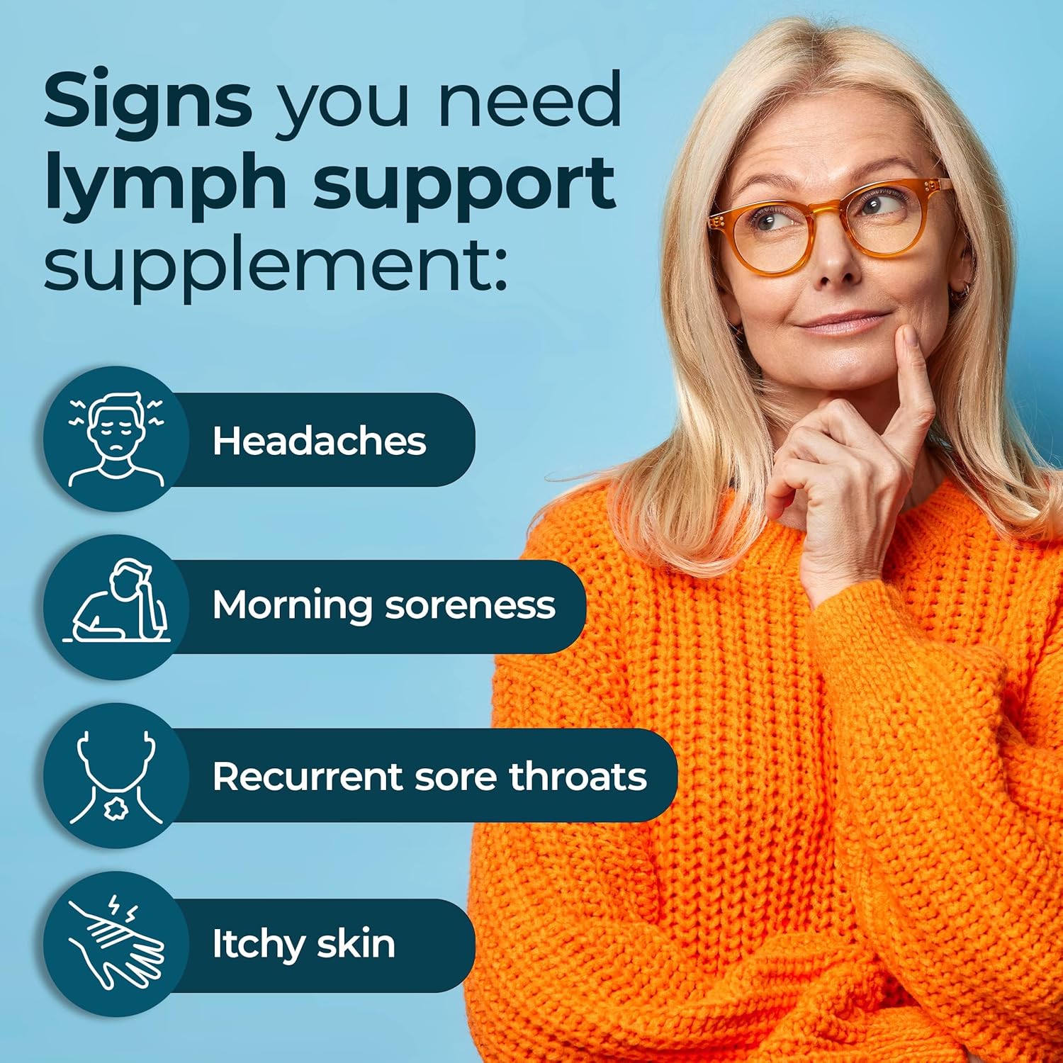 PUREHEALTH RESEARCH Lymph System Support – Lymphatic Drainage Supplement with Da