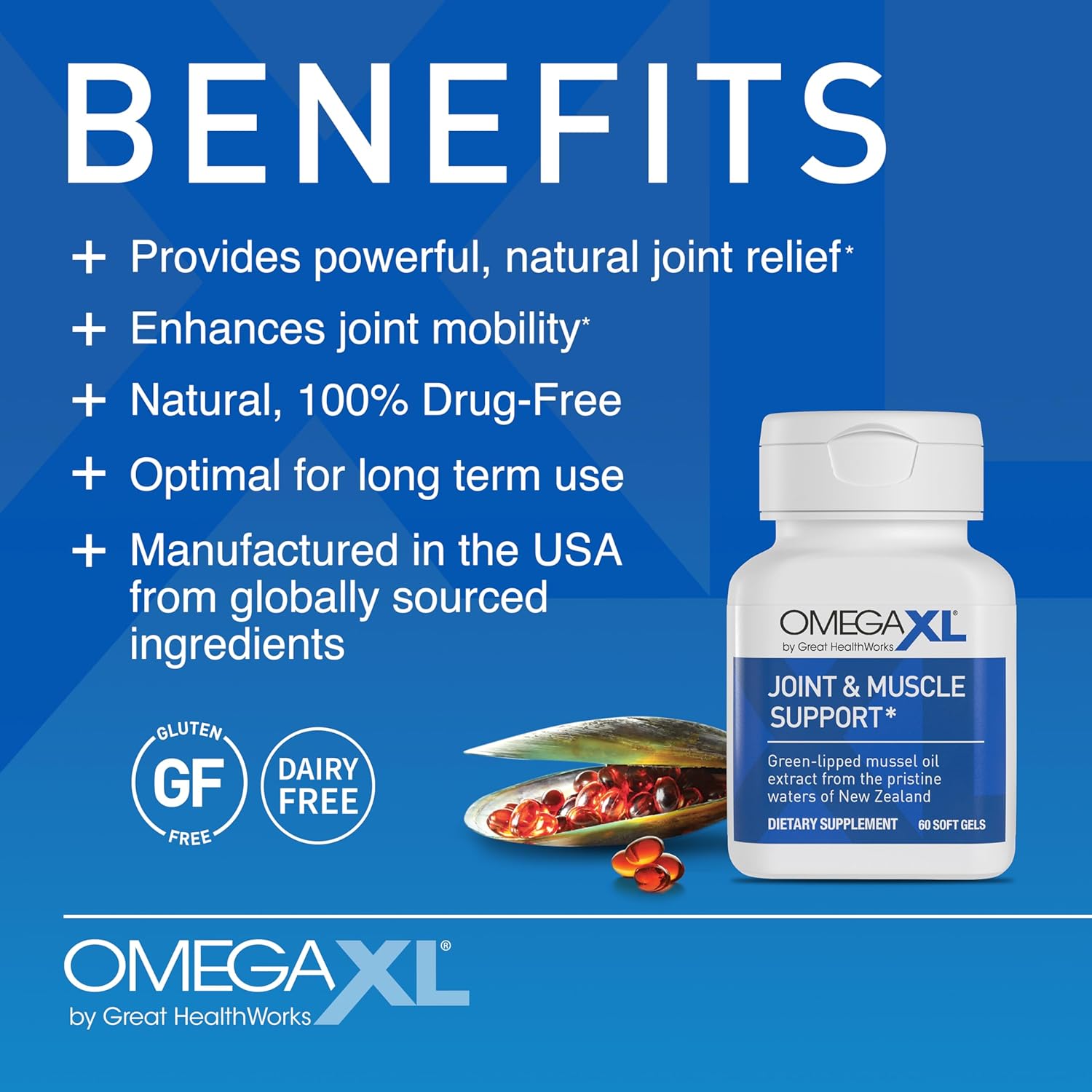OmegaXL® Joint Support Supplement | Natural Muscle & Joint Support with Green Li