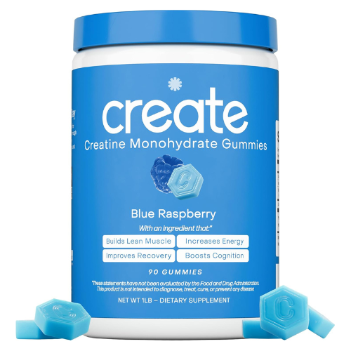 Creatine Monohydrate Gummies for Men & Women – 1.5g per Gummy, Boost Strength, F