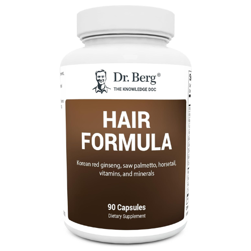 Dr. Berg Hair Skin & Nails Vitamins – Advanced Biotin, Saw Palmetto & DHT Blocker Formula (90 Veg Capsules)