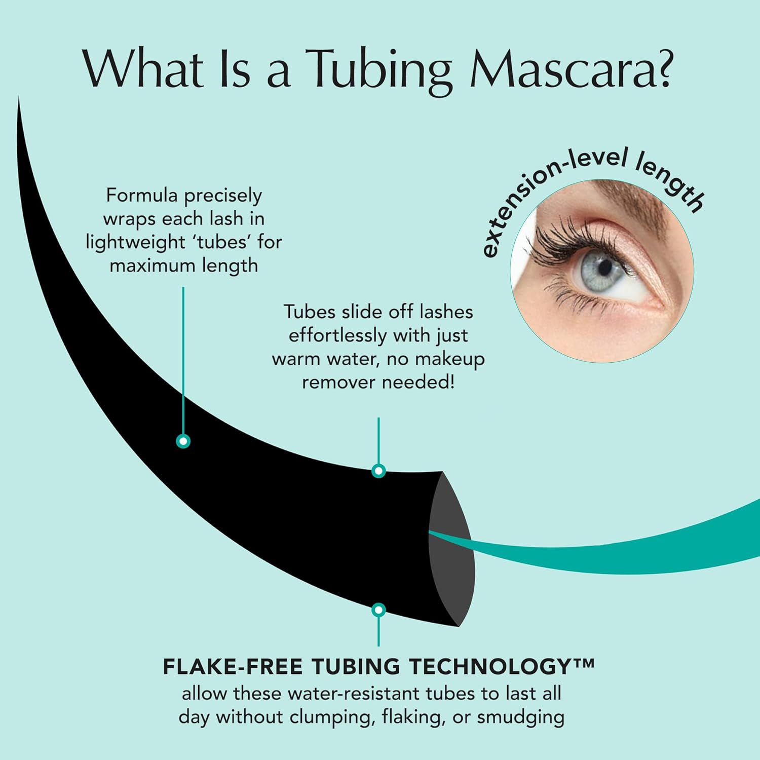 Thrive Causemetics Liquid Lash Extensions Mascara 0.38 oz – Lengthening Volumizing Tubing Mascara, Smudge Proof & Vegan Rich Black