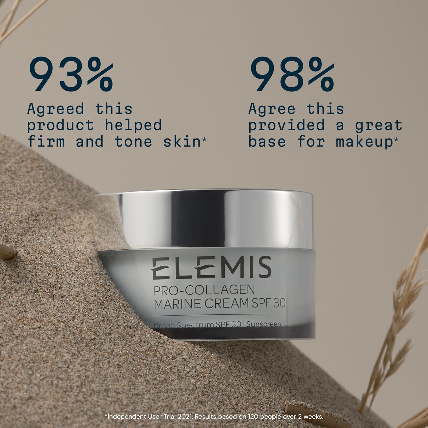 ELEMIS Pro-Collagen Marine Cream SPF 30 1.69 fl oz – Lightweight Anti-Wrinkle Daily Face Moisturizer with Sun Protection