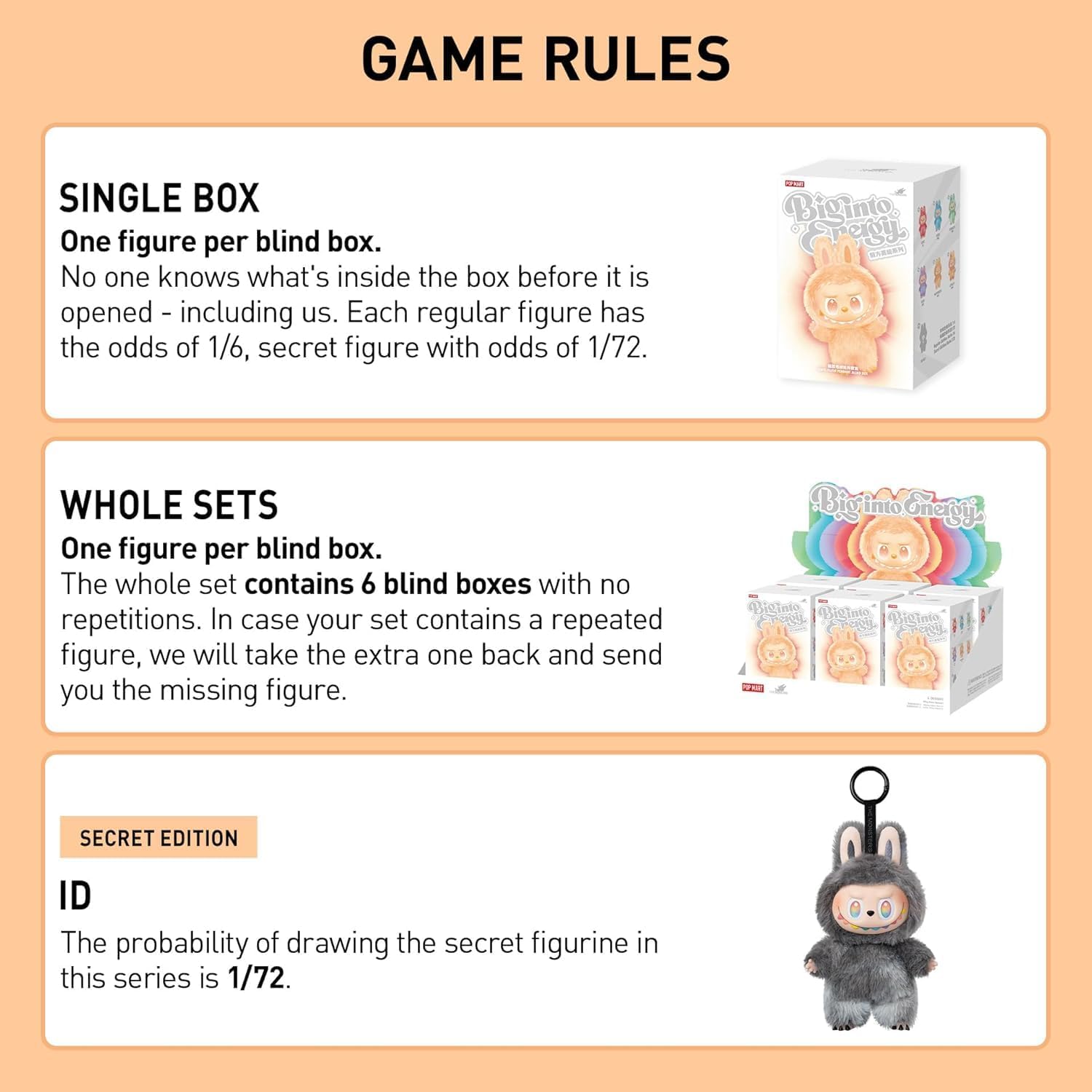 POP MART The Monsters Labubu Big Energy Vinyl Face Blind Box V3 – Authentic Collectible Figure Toy