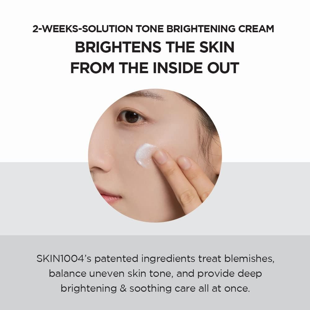 SKIN1004 Tone Glowing Capsule Cream, Brightening Korean Face Moisturizer with Ce
