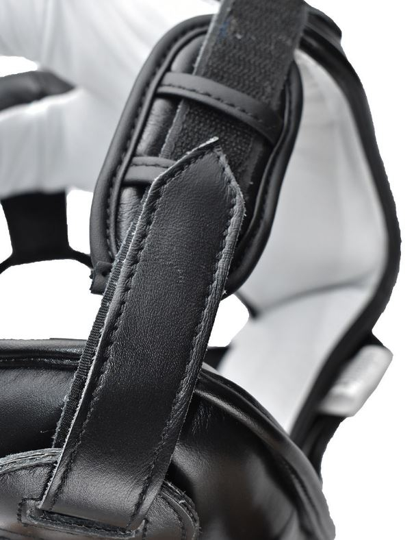 Custom Logo Design High Quality Genuine Leather MMA Boxing Safety Training Head Guard Nose Bar