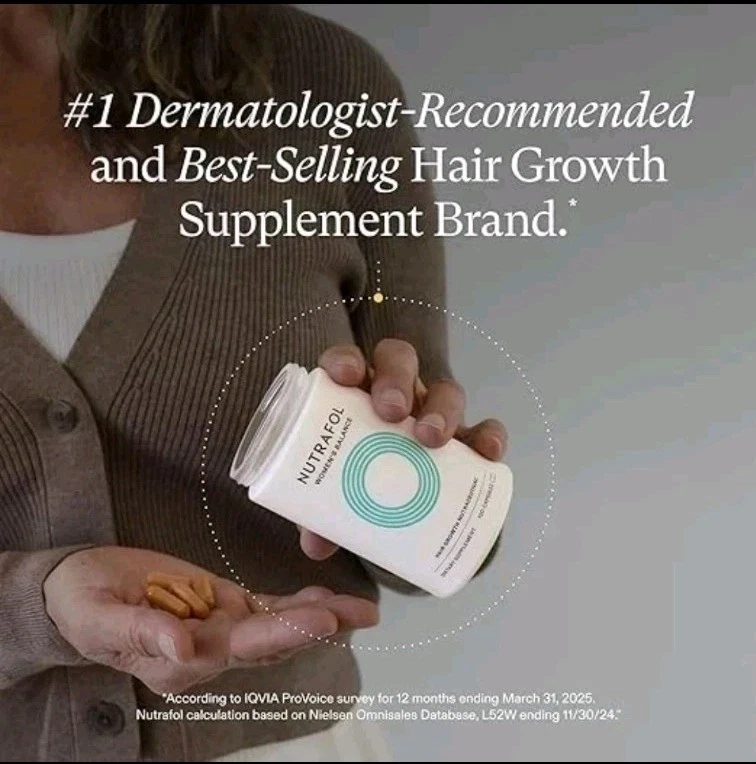Nutrafol Women’s Balance Hair Growth Supplement – Thicker Hair & Scalp Coverage