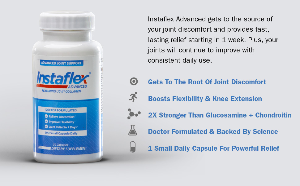 Instaflex Advanced Joint Support Supplement – With UC-II Collagen, Turmeric, Bos banner 2
