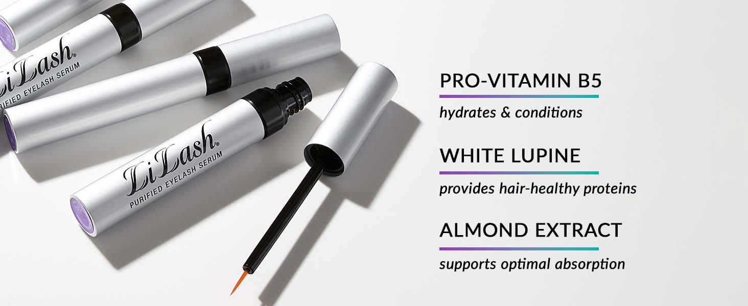 LiLash Purified Eyelash Serum | Longer, Fuller-Looking Lashes | Lash Growth Enha banner 2