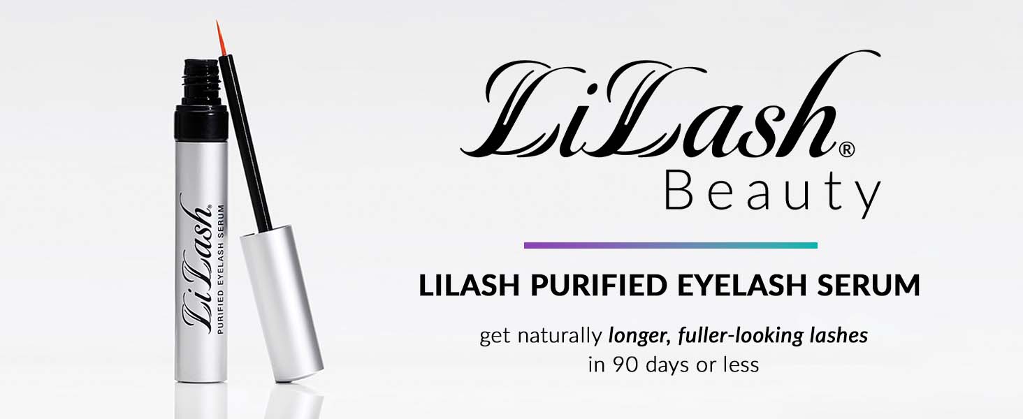 LiLash Purified Eyelash Serum | Longer, Fuller-Looking Lashes | Lash Growth Enha banner 1