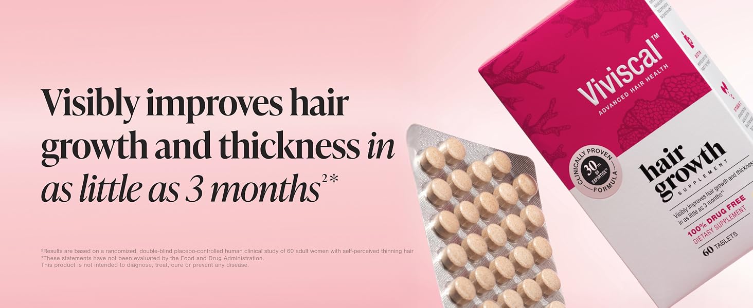 Viviscal Hair Growth Supplements for Women – Thicker, Fuller Hair Support for Th banner 1